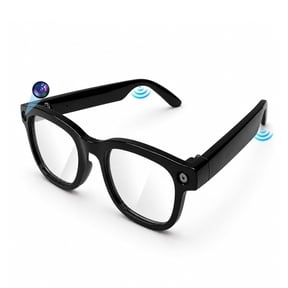 CamelParty AI Smart Glasses with Camera and Bluetooth, Recording Sunglasses with Voice Assistant, WI-FI, Real-Time Translation, Hands-Free Calls & Music