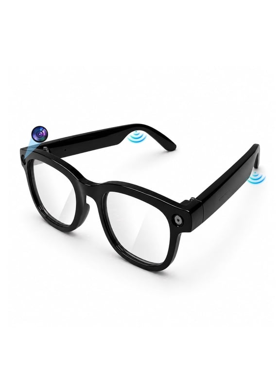 AI Smart Glasses with Camera and Bluetooth, Recording Sunglasses with Voice Assistant, WI-FI, Real-Time Translation, Hands-Free Calls & Music