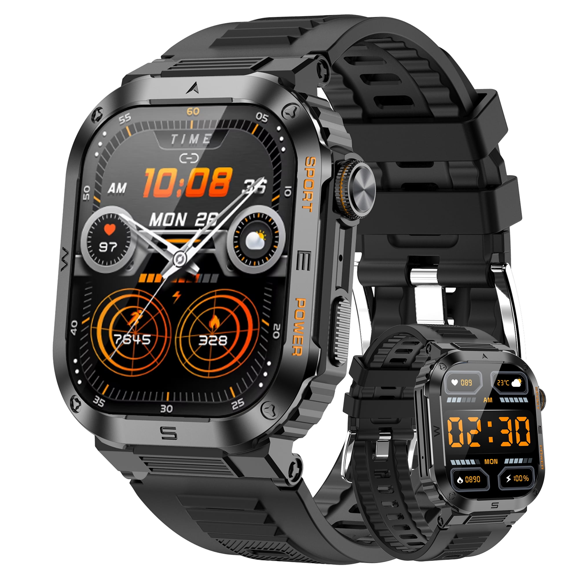 CamelParty Smart Watch for Men, 2.01'' HD Military Smartwatch ...