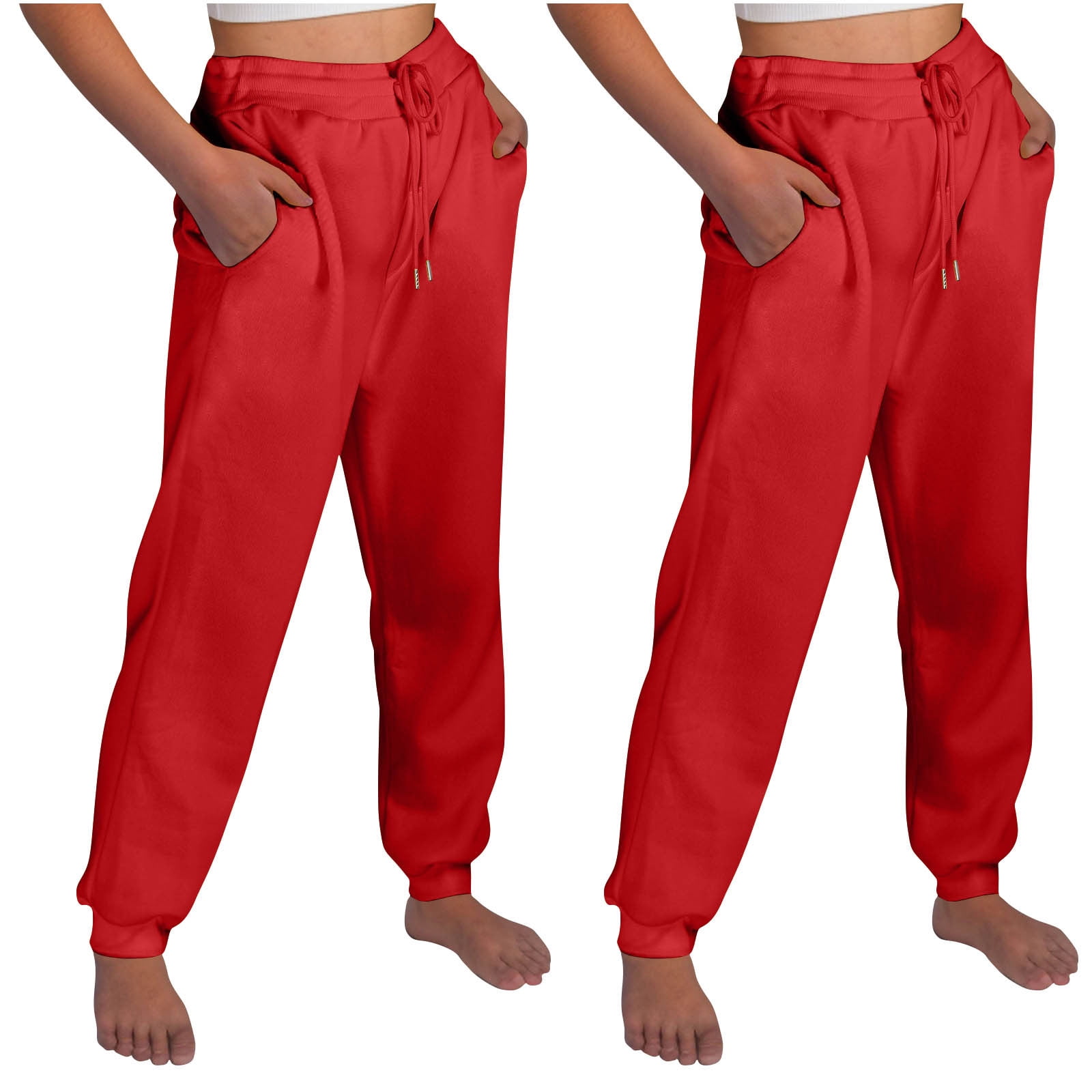 Cameland 2 Pack Womens Sweatpants 2024 Wide Leg Cargo Pants Casual Plus