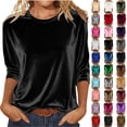 thumbnail image 1 of Cameland 3/4 Length Sleeves Womens Tops Blouses for Women Dressy Casual Tops Trendy Summer Shirts Spring Clothes Gift for Women, 1 of 8