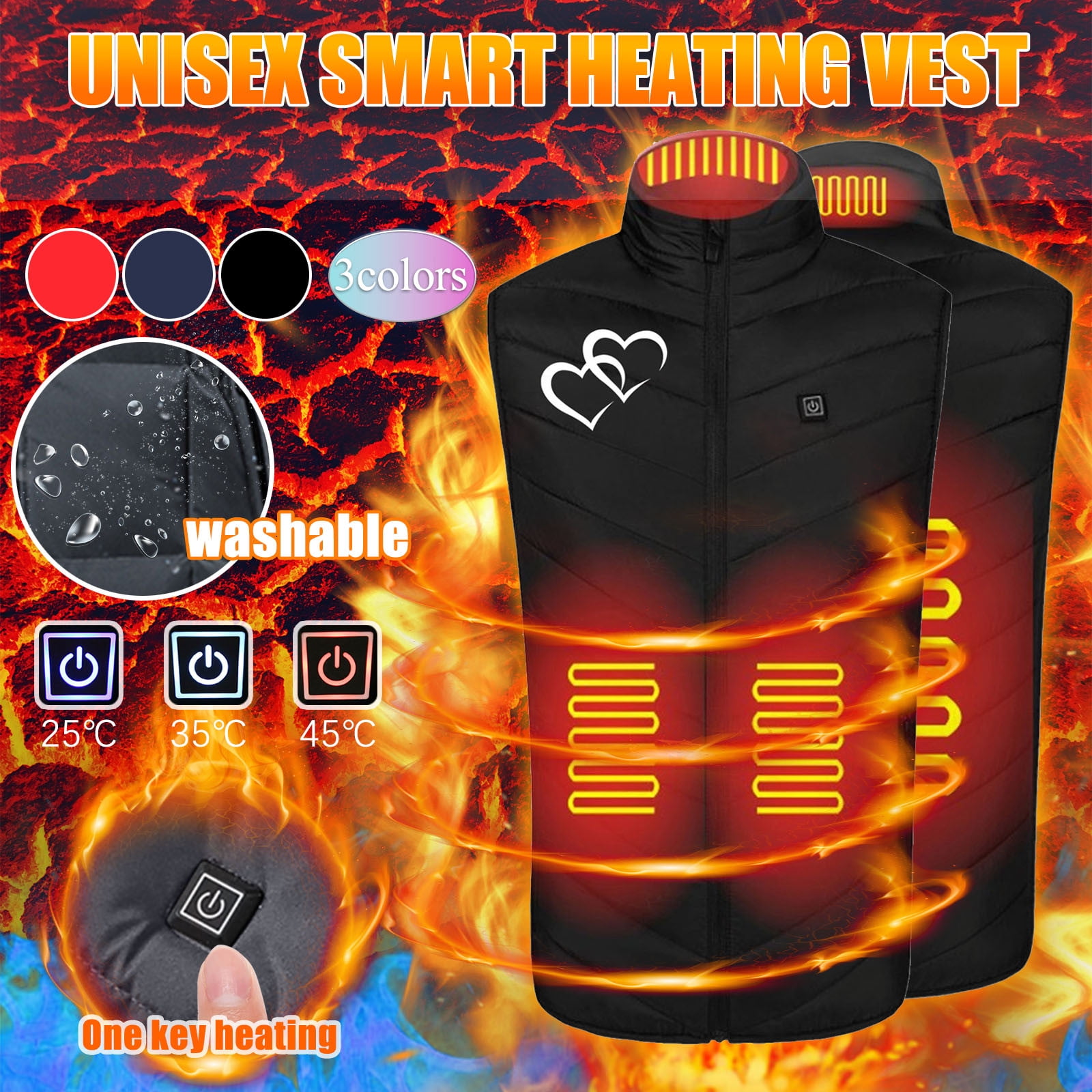 Cameland Heated Jacket USB Intelligent Constant Temperature Heated Vest