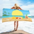 thumbnail image 1 of Cameland Lightweight Thin Beach Towel Oversized 60"x30" Big Extra Large Microfiber Sand Free Towels for Adult Quick Dry Travel Camping Beach Accessories Vacation Essential Gift on Clearance, 1 of 4