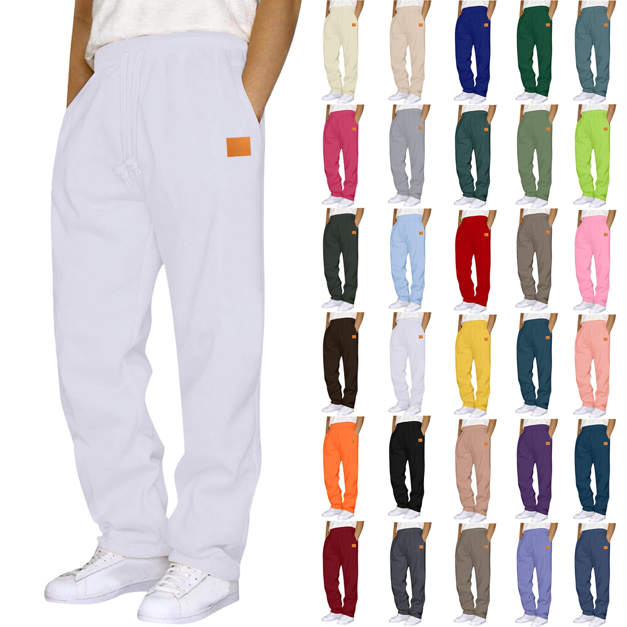 Cameland Sweatpants for Men Plus Size Drawstring Elastic Waist Joggers ...