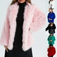 thumbnail image 1 of Cameland Winter Coats for Women Plus Size Fuzzy Fleece Open Front Long Sleeve Cardigans Sweaters Coats Faux Gilet Waistcoat Body Warmer Jacket Coat Outwear with Pockets on Clearance, 1 of 4