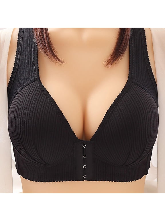 Cameland Women's Front Closure Bra, Perfect Plus Size Stretch Push-Up Bra, Wireless Bras for Women $6 Bra
