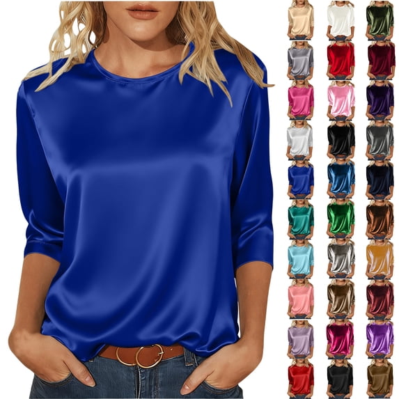 Women's Plus Size Casual Long Sleeve V-Neck Long Sleeve Casual T-shirt Top Solid Blouses