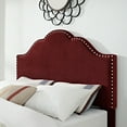 thumbnail image 1 of Camelback Upholstered Headboard in Merlot (King/Cal king: 81 in. W x 4 in. D x 58 in. H), 1 of 3