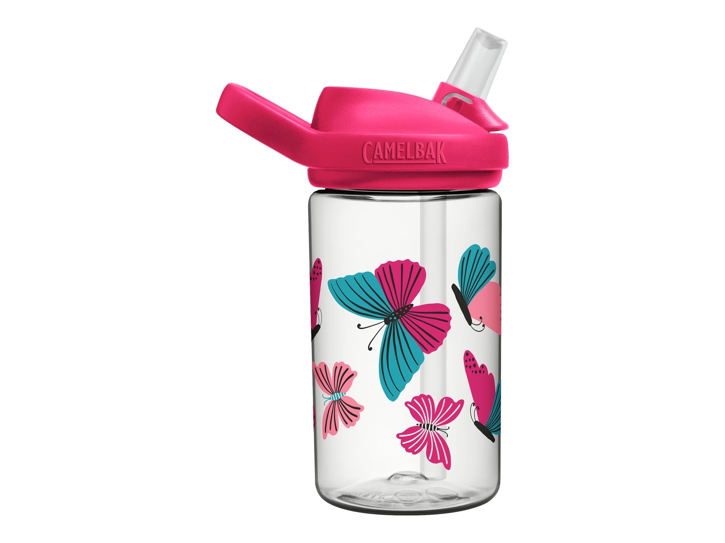 Camelbak Eddy+ Kids Borraccia 14Oz - Design Colorblock Farfalle, Cannuccia Antigoccia - Foto 3