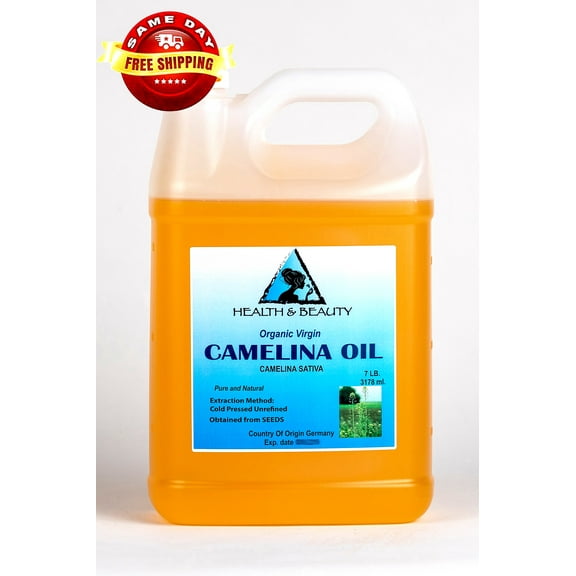 Camelina Oil Unrefined Organic Virgin Cold Pressed Raw Premium Fresh Pure 7 Lb