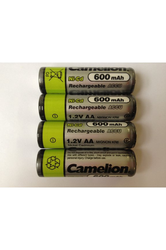 AA Rechargeable NiCD Batteries 600mAH 4 Pack + 30% Off!