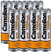 Camelion AAA 1100mAh High Capacity NiMh Rechargeable Batteries 8 Count pre-Charged with Battery Storage Box for high Drain Devices, Toys, shavers, Gaming Controls, Camera Flashlight, Microphones