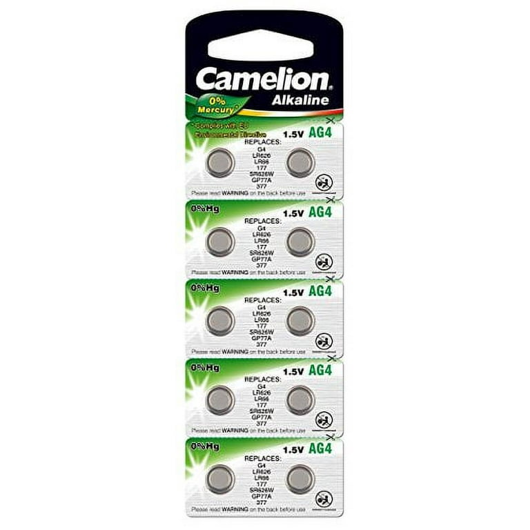 Camelion AG4/LR66/LR626/377 Pack de 10 Piles jetables pour