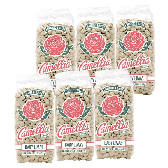 Camellia Brand Dry Baby Lima Beans 1lb (6 pack)
