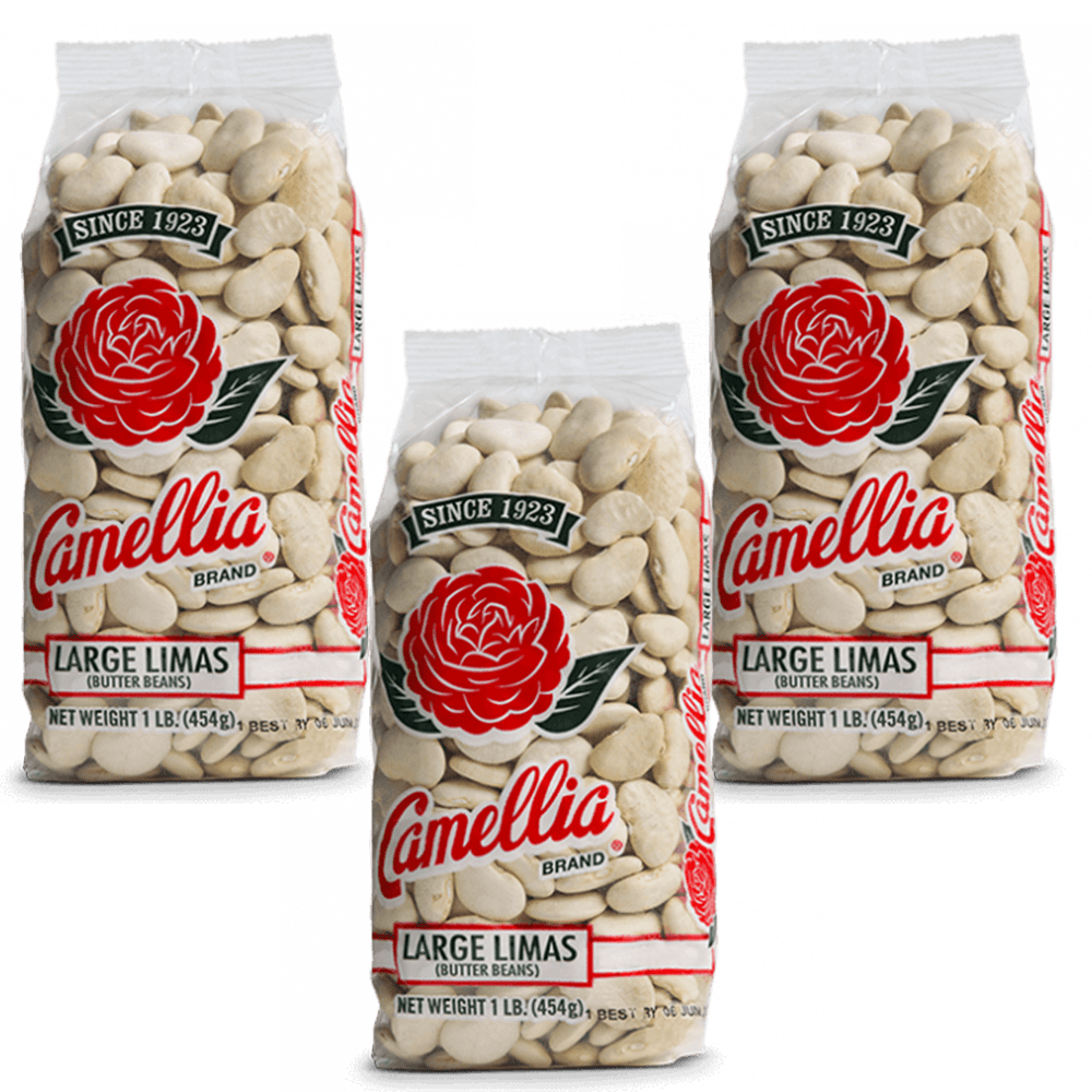Camellia Brand Dry Large Lima Beans 1lb pack of 3