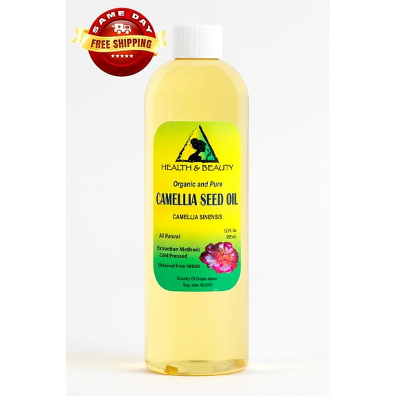 Camellia / Camelia Seed Oil Refined Organic Carrier Cold Pressed 100% Pure 12 oz