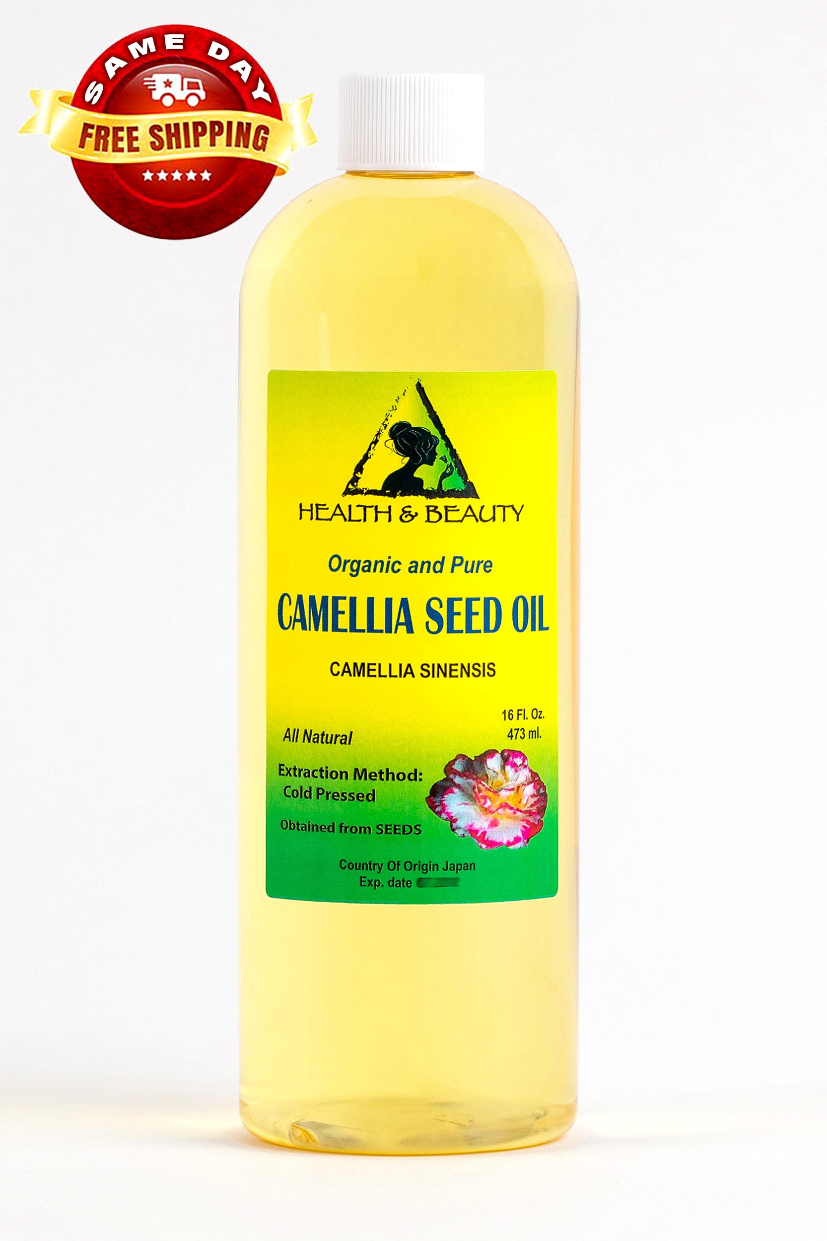 Camellia / Camelia Seed Oil Refined Organic Carrier Cold Pressed 100% Pure 32 oz