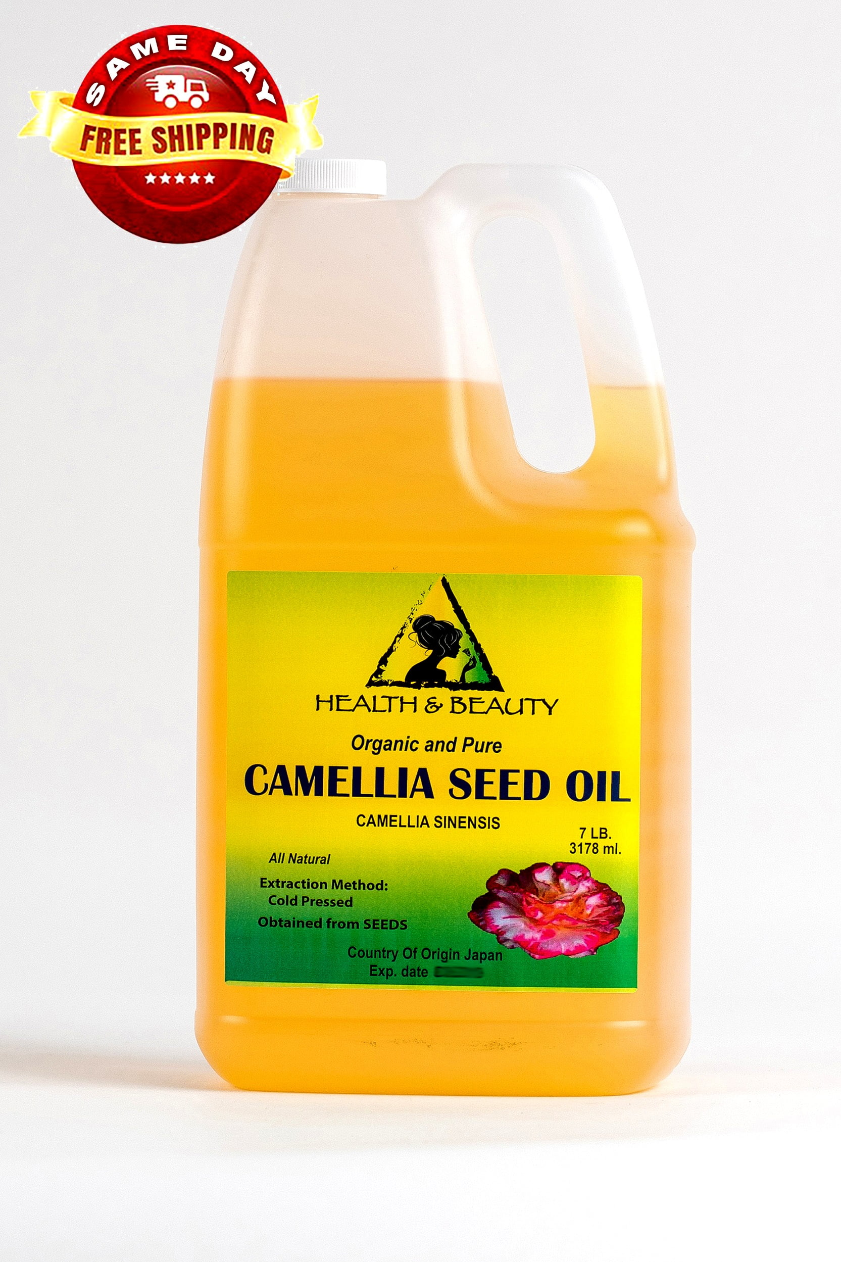 Camellia / Camelia Seed Oil Refined Organic Carrier Cold Pressed 100% Pure 7 Lb