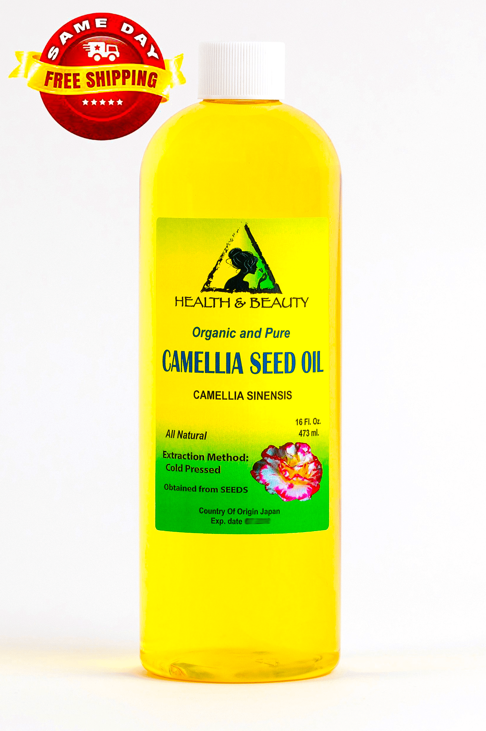 Camellia / Camelia Seed Oil Unrefined Virgin Organic Carrier Cold Pressed 100% Pure 16 oz