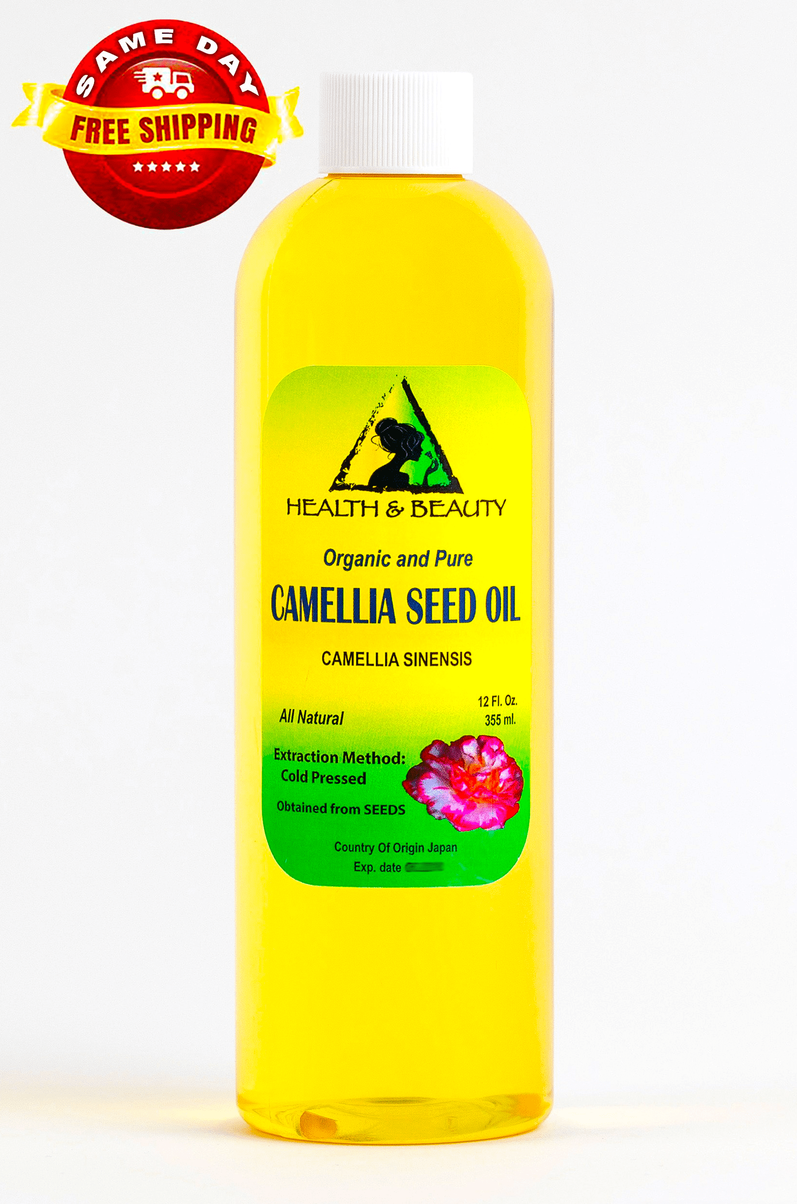 Camellia / Camelia Seed Oil Unrefined Virgin Organic Carrier Cold Pressed 100% Pure 36 oz
