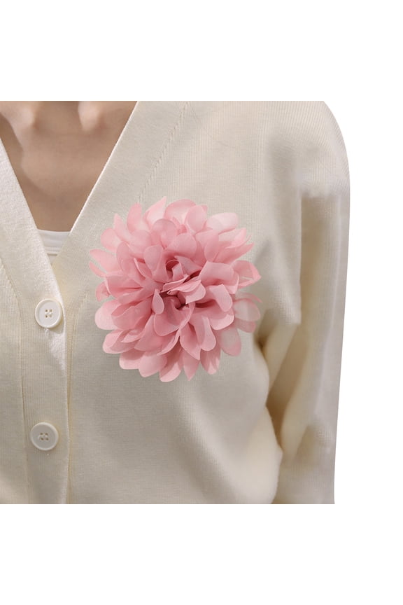 Camellia Floral Breastpins Flower Shapes Badge Decoration Banquet Party Brooch Pin Suit Coat Pins Anniversary Jewelry