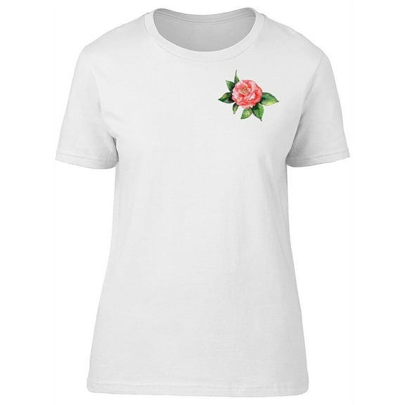 Camellia Flower Botanical T-Shirt Women -Image by Shutterstock, Female x-Large