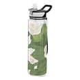 thumbnail image 1 of Camellia Flowers Sports Water Bottle 32oz with Straw for Kids Travel Mug BPA Free Leak Proof for School, 1 of 7