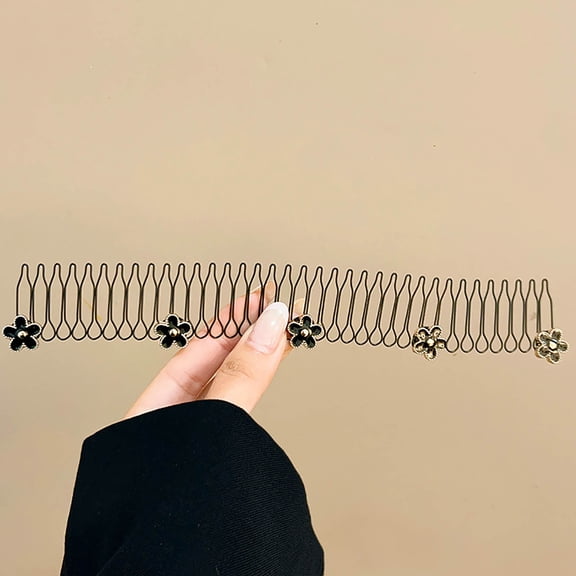 Camellia Frizz Control Hair Clip | Invisible Headband Hairpin for Women | Flyaway Taming Comb | Secure Styling Accessory | Sleek Frizz Management Tool for All Hair Types | Comfortable Daily Wear |