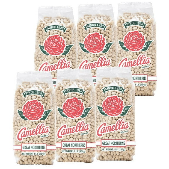Camellia Great Northern Beans 1lb - 6 pack
