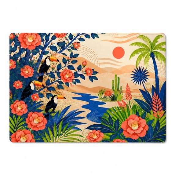 Bright Colour Rug Camellia Toucan Rectangle Rug for Sunroom Bright Summer - Walmart.com