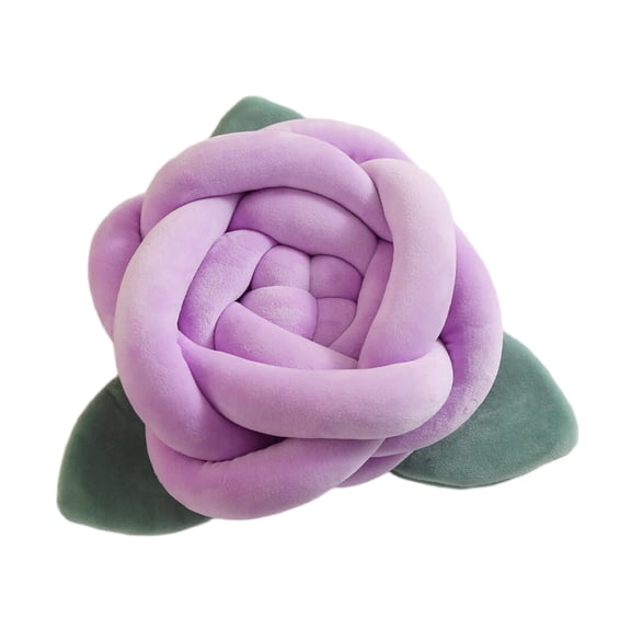 Camellias Pattern Knot Throw Pillow Sturdy Polyester Filling Comfortable Living Space Decoration