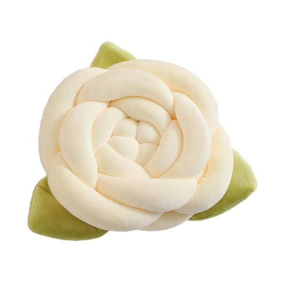 Camellias Pattern Knot Throw Pillow Sturdy Polyester Filling Comfortable Living Space Decoration