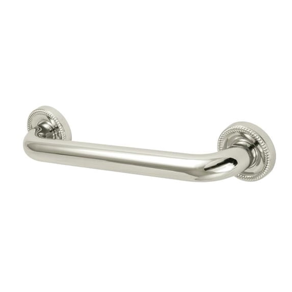 Camelon Decorative Grab Bar, Polished Nickel - 15.63 x 9.78 x 2.51 in.
