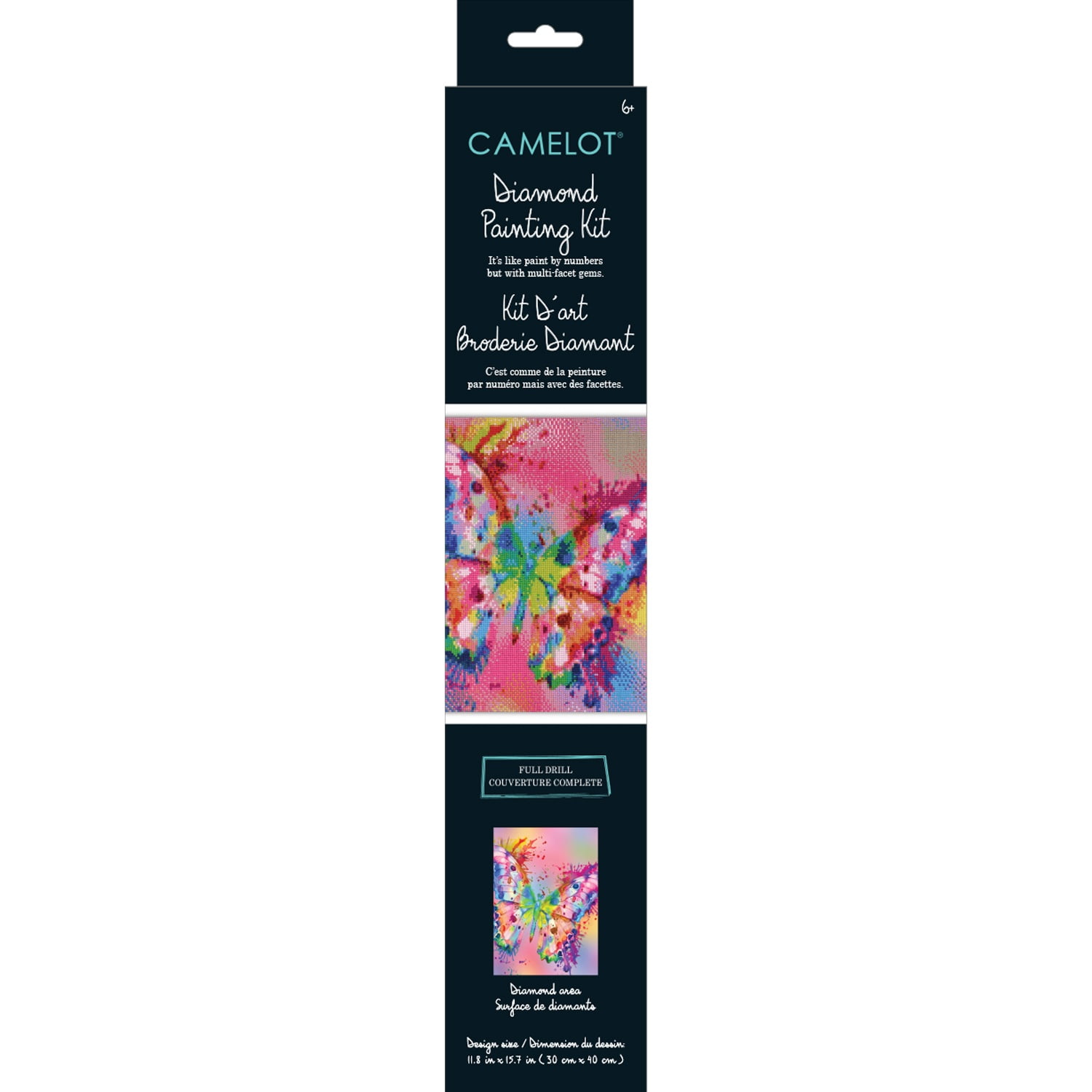 Butterfly Imprint Diamond Art Kit with Multi-Facet Dots