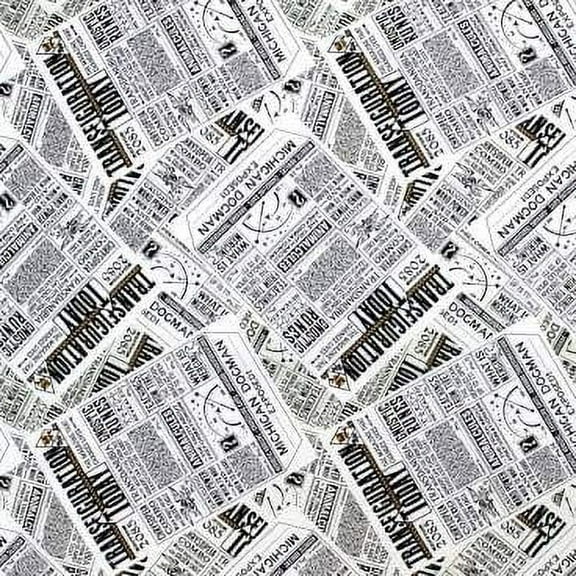 Camelot Fabrics Fantastic Beasts Newspaper CTN Harry Potter 100% Cotton Fabric sold by the yard