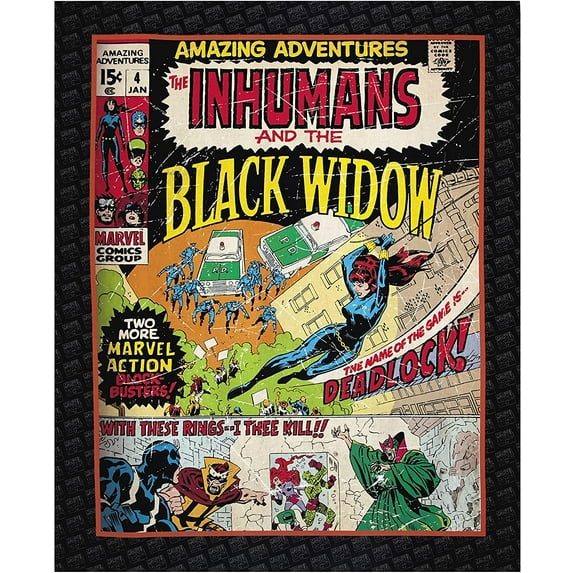 Camelot Fabrics Marvel Comics Black Widow Digital 35.5in Panel Multi Fabric