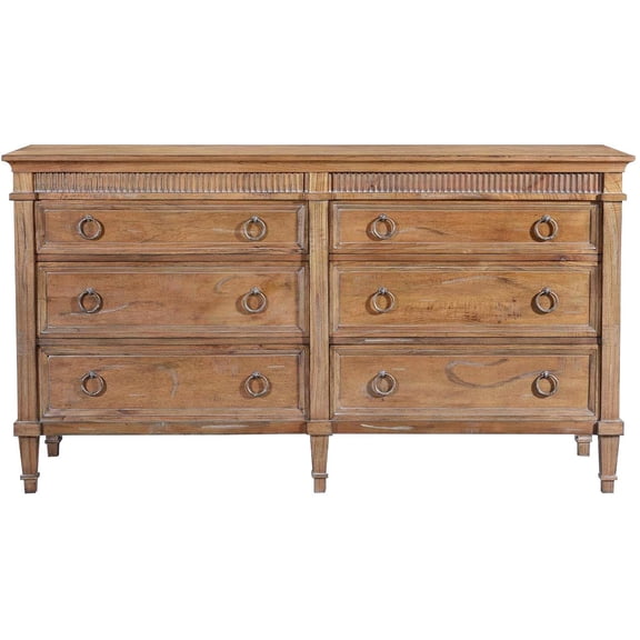 Camelot Mango Wood Dresser, Beachwood Finish