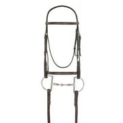 Camelot® Raised Fancy Stitch Snaffle Bridle (Brown, Pony)