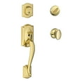 thumbnail image 1 of Camelot Single Cylinder Handleset and Siena Knob, Bright Brass F60 CAM 505 SIE 605, 1 of 1