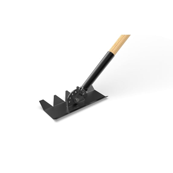 Camelot Tools Case-Hardened Carbon Steel Fire Rake with Adjustable Ash Wood Handle