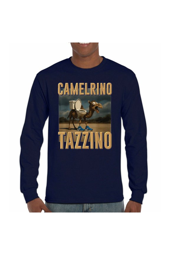 Camelrino Tazzino Long Sleeve T-shirt Funny Italian Brainrot Gen Z Alpha Meme
