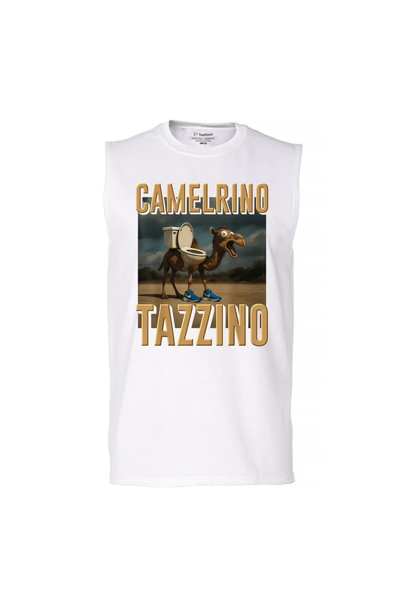 Camelrino Tazzino Men's Muscle Shirt Funny Italian Brainrot Gen Z Alpha Meme