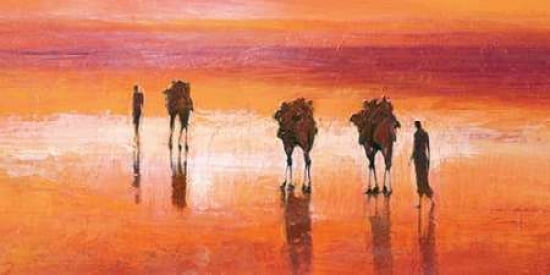 Camels Chalbi Desert Kenya Canvas Art - Jonathan Sanders (10 x 20)