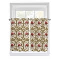 thumbnail image 1 of Camels Palm Trees 2 Panel Kitchen Curtains for Windows, Desert Date Coconut Trees Leaves Cords Beige Bathroom Privacy Curtain, Home Décor Window Treatment for Bedroom/Living Room 55"x45", 1 of 6
