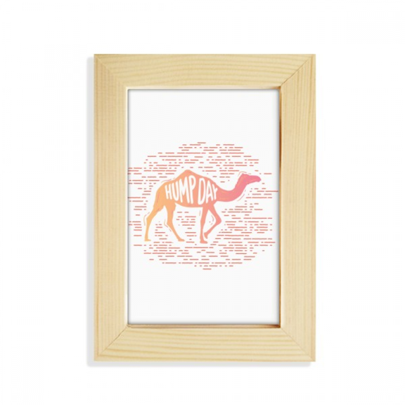 Camels Walk Desert Lines Art Deco Fashion Desktop Display Photo Frame Picture Art Painting 5x7 inch