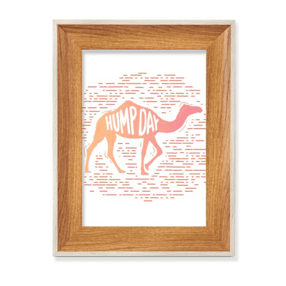 Camels Walk Desert Lines Desktop Wooden Photo Frame Display Picture Art Painting Multiple Sets