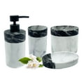 thumbnail image 1 of Cameo 4pc Set Soap/Lotion Dispenser, Soap/Sponge Dish, Toothbrush Holder, Tumbler, Non-Slip Protective Silicone Feet, 1 of 10