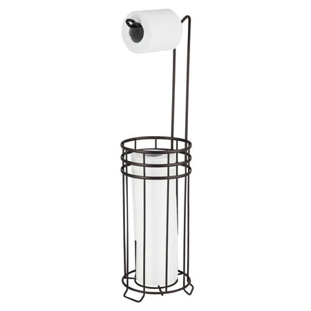 Cameo Bathroom Toilet Paper Holder Stand, Tissue Paper Roll Dispenser, Storage for 3 Spare Extra Mega Rolls
