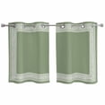 thumbnail image 1 of Cameo Brown Greek Key Kitchen Curtains Small Short 39 Inch Length, Geometric Greece Ancient Farmhouse Geo Bedroom Living Room Curtains, Light Filtering Cafe Curtain Drapes 2 Panels Set 55''x39'', 1 of 9