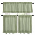 thumbnail image 1 of Cameo Green Retro Greek Key Kitchen Curtains Sets for Windows 24 Inch Length, Geometric Greece Ancient Rustic Rod Pocket Window Treatments Tier Curtains and Valances Set for Bedroom/Bathroom, 1 of 8